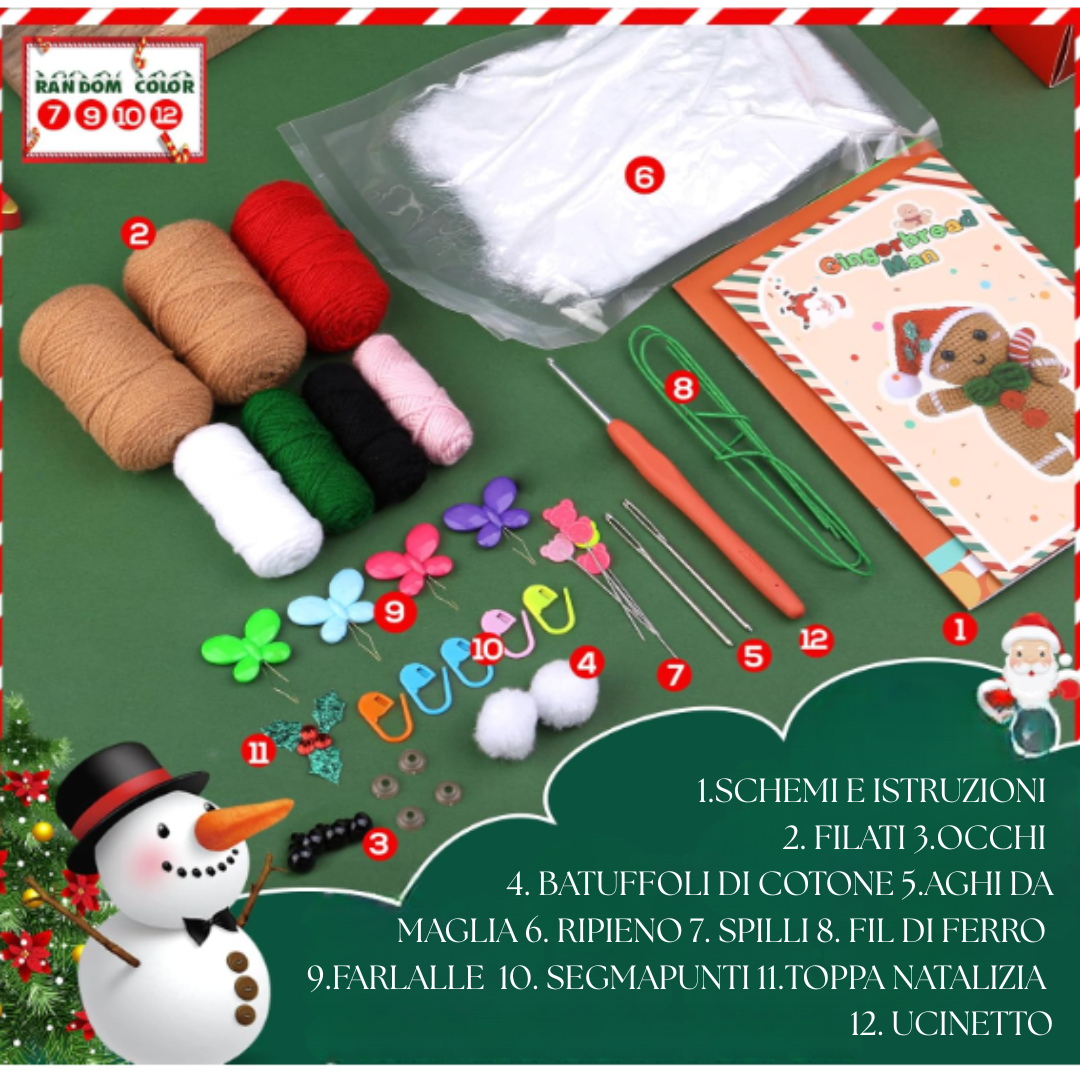Omino Pan di Zenzero – Kit Uncinetto Natalizio