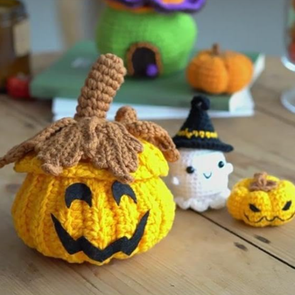 Kit Fai-da-te Zucca di Halloween a Uncinetto