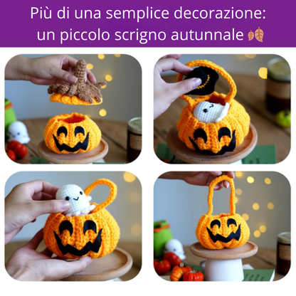 Kit Fai-da-te Zucca di Halloween a Uncinetto