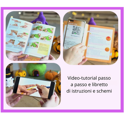 Kit Fai-da-te Zucca di Halloween a Uncinetto